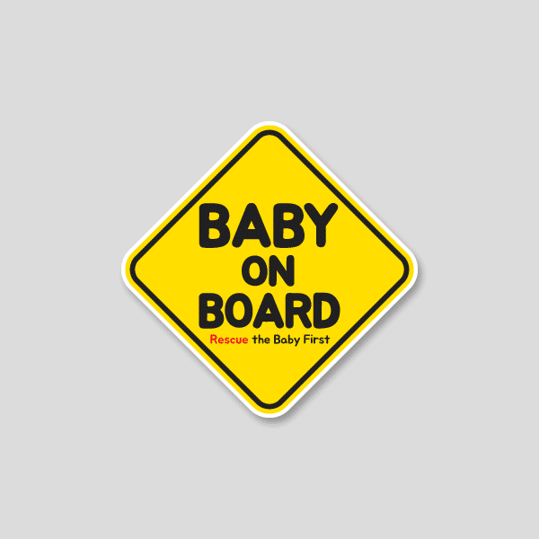 심플 BABY ON BOARD-Printing